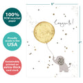 Load image into Gallery viewer, The cover of Tree-Free’s A Great Welcome card with lines demonstrating its 5x7 dimensions, along with the following text: “100% PCW recycled paper, proudly made in the USA, sustainably printed on extra-thick card stock”
