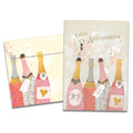 Load image into Gallery viewer, The cover of Tree-Free&#39;s Aniversario Champagne card, along with its matching envelope.
