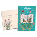 Load image into Gallery viewer, The cover of Tree-Free&#39;s Adventures Begin card, along with its matching envelope.

