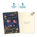 Load image into Gallery viewer, The cover and inside of Tree-Free’s Beauty and Grace card, along with the following text: “1 greeting card, 1 matching envelope”
