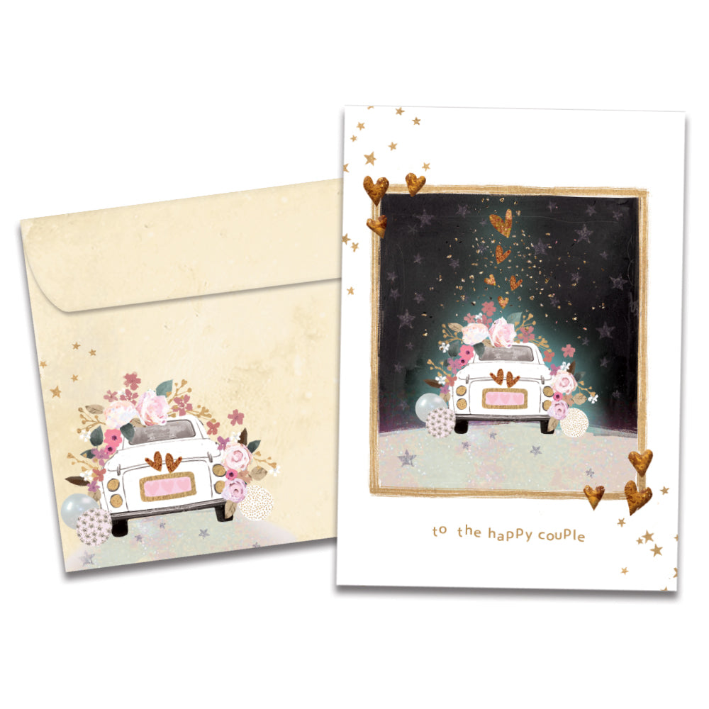 The cover of Tree-Free's Wonderful Journey card, along with its matching envelope.