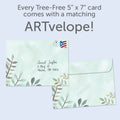 Load image into Gallery viewer, The envelope for Tree-Free’s A Great Adventure card, along with the following text: “Every Tree-Free 5x7 card comes with a matching ARTvelope!”
