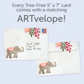 Load image into Gallery viewer, The envelope for Tree-Free’s Good Day Today card, along with the following text: “Every Tree-Free 5x7 card comes with a matching ARTvelope!”
