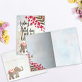 Load image into Gallery viewer, The inside of Tree-Free’s Good Day Today card, with the cover and envelope in the background.
