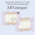 Load image into Gallery viewer, The envelope for Tree-Free’s Chosen Family card, along with the following text: “Every Tree-Free 5x7 card comes with a matching ARTvelope!”
