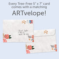 Load image into Gallery viewer, The envelope for Tree-Free’s We Have Everything card, along with the following text: “Every Tree-Free 5x7 card comes with a matching ARTvelope!”
