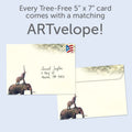 Load image into Gallery viewer, The envelope for Tree-Free’s Wish Big card, along with the following text: “Every Tree-Free 5x7 card comes with a matching ARTvelope!”
