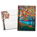 Load image into Gallery viewer, The cover of Tree-Free&#39;s Shimmering Wishes card, along with its matching envelope.
