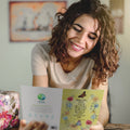 Load image into Gallery viewer, Lifestyle image(s) featuring Tree-Free’s Happy Butterflies card

