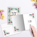 Load image into Gallery viewer, The inside of Tree-Free’s Be Ready card, with the cover and envelope in the background.
