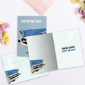 Load image into Gallery viewer, The inside of Tree-Free’s Just Classic card, with the cover and envelope in the background.

