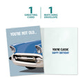 Load image into Gallery viewer, The cover and inside of Tree-Free’s Just Classic card, along with the following text: “1 greeting card, 1 matching envelope”
