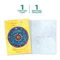 Load image into Gallery viewer, The cover and inside of Tree-Free’s Warmth of Summer card, along with the following text: “1 greeting card, 1 matching envelope”
