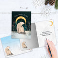 Load image into Gallery viewer, The inside of Tree-Free’s Peace and Quiet card, with the cover and envelope in the background.
