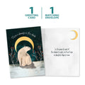 Load image into Gallery viewer, The cover and inside of Tree-Free’s Peace and Quiet card, along with the following text: “1 greeting card, 1 matching envelope”
