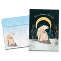 Load image into Gallery viewer, The cover of Tree-Free&#39;s Peace and Quiet card, along with its matching envelope.
