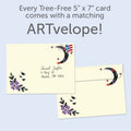 Load image into Gallery viewer, The envelope for Tree-Free’s Night Magic card, along with the following text: “Every Tree-Free 5x7 card comes with a matching ARTvelope!”
