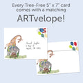 Load image into Gallery viewer, The envelope for Tree-Free’s Wonderful 1 card, along with the following text: “Every Tree-Free 5x7 card comes with a matching ARTvelope!”
