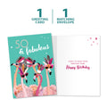 Load image into Gallery viewer, The cover and inside of Tree-Free’s 50 and Fabulous card, along with the following text: “1 greeting card, 1 matching envelope”
