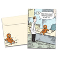 Load image into Gallery viewer, The cover of Tree-Free&#39;s Sore Knee card, along with its matching envelope.
