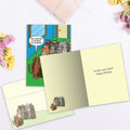 Load image into Gallery viewer, The inside of Tree-Free’s Another Year Licked card, with the cover and envelope in the background.
