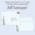 Load image into Gallery viewer, The envelope for Tree-Free’s The Senility Prayer card, along with the following text: “Every Tree-Free 5x7 card comes with a matching ARTvelope!”
