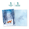 Load image into Gallery viewer, The cover and inside of Tree-Free’s Togetherness Fox card, along with the following text: “1 greeting card, 1 matching envelope”
