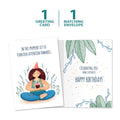 Load image into Gallery viewer, The cover and inside of Tree-Free’s In This Moment card, along with the following text: “1 greeting card, 1 matching envelope”
