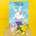 Load image into Gallery viewer, Lifestyle image(s) featuring Tree-Free’s Egg Joke card
