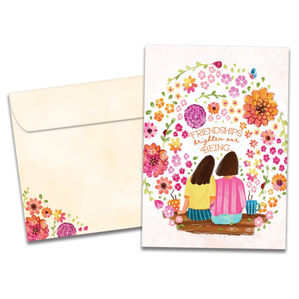 The cover of Tree-Free's Friendship Wish card, along with its matching envelope.