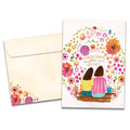 Load image into Gallery viewer, The cover of Tree-Free&#39;s Friendship Wish card, along with its matching envelope.
