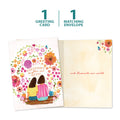 Load image into Gallery viewer, The cover and inside of Tree-Free’s Friendship Wish card, along with the following text: “1 greeting card, 1 matching envelope”
