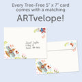 Load image into Gallery viewer, The envelope for Tree-Free’s Know the Way card, along with the following text: “Every Tree-Free 5x7 card comes with a matching ARTvelope!”
