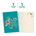Load image into Gallery viewer, The cover and inside of Tree-Free’s Know the Way card, along with the following text: “1 greeting card, 1 matching envelope”
