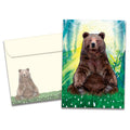 Load image into Gallery viewer, The cover of Tree-Free&#39;s Peaceful Bear card, along with its matching envelope.
