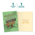 Load image into Gallery viewer, The cover and inside of Tree-Free’s Blast from the Past card, along with the following text: “1 greeting card, 1 matching envelope”
