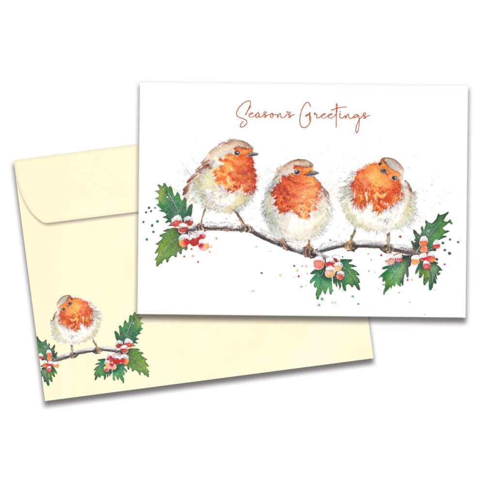 The cover of Tree-Free's Bird Beauty card, along with its matching envelope.