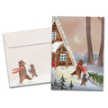 Load image into Gallery viewer, The cover of Tree-Free&#39;s Unforgettable Bears card, along with its matching envelope.

