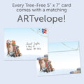 Load image into Gallery viewer, The envelope for Tree-Free’s Dog Love card, along with the following text: “Every Tree-Free 5x7 card comes with a matching ARTvelope!”
