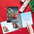 Load image into Gallery viewer, The inside of Tree-Free’s Dog Love card, with the cover and envelope in the background.
