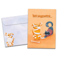 Load image into Gallery viewer, The cover of Tree-Free&#39;s Wrapped Pets card, along with its matching envelope.
