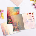 Load image into Gallery viewer, The inside of Tree-Free’s Wildflower Light Daughter card, with the cover and envelope in the background.
