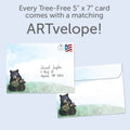 Load image into Gallery viewer, The envelope for Tree-Free’s Mama Bear Birthday card, along with the following text: “Every Tree-Free 5x7 card comes with a matching ARTvelope!”
