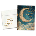 Load image into Gallery viewer, The cover of Tree-Free&#39;s Starlight Moonbeams card, along with its matching envelope.
