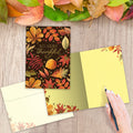 Load image into Gallery viewer, The inside of Tree-Free’s Very Thankful card, with the cover and envelope in the background.
