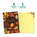 Load image into Gallery viewer, The cover and inside of Tree-Free’s Very Thankful card, along with the following text: “1 greeting card, 1 matching envelope”
