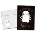 Load image into Gallery viewer, The cover of Tree-Free&#39;s Haunt It card, along with its matching envelope.
