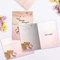 Load image into Gallery viewer, The inside of Tree-Free’s Owl Always card, with the cover and envelope in the background.

