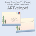 Load image into Gallery viewer, The envelope for Tree-Free’s More Adventure card, along with the following text: “Every Tree-Free 5x7 card comes with a matching ARTvelope!”
