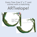 Load image into Gallery viewer, The envelope for Tree-Free’s Day And Night card, along with the following text: “Every Tree-Free 5x7 card comes with a matching ARTvelope!”

